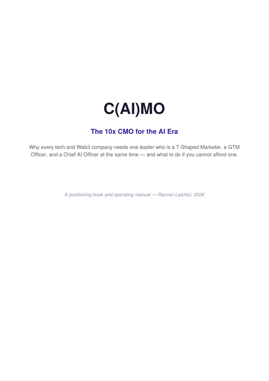 C(AI)MO — The 10x CMO for the AI Era