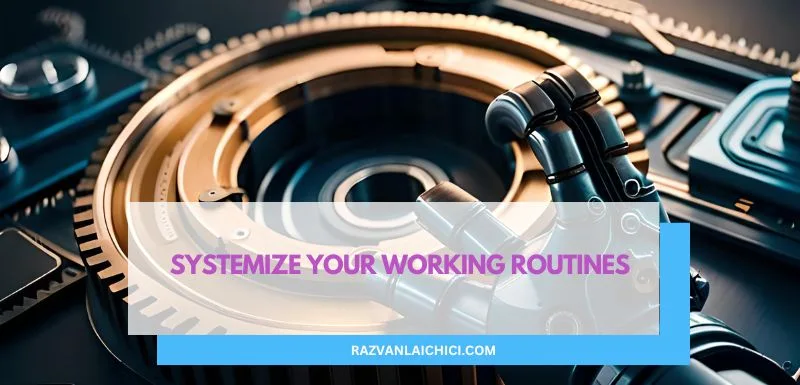 Systemize your working routines
